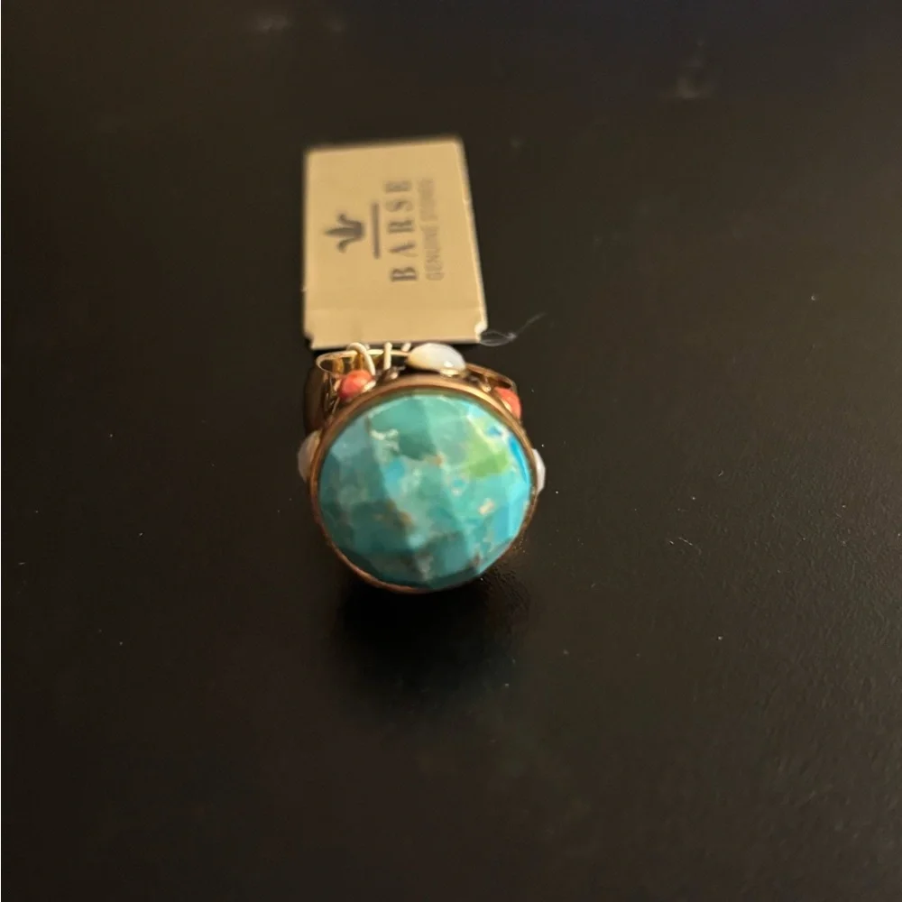 Genuine Turquoise, Coral, and Mop Jewelry Set - Picture 5 of 15